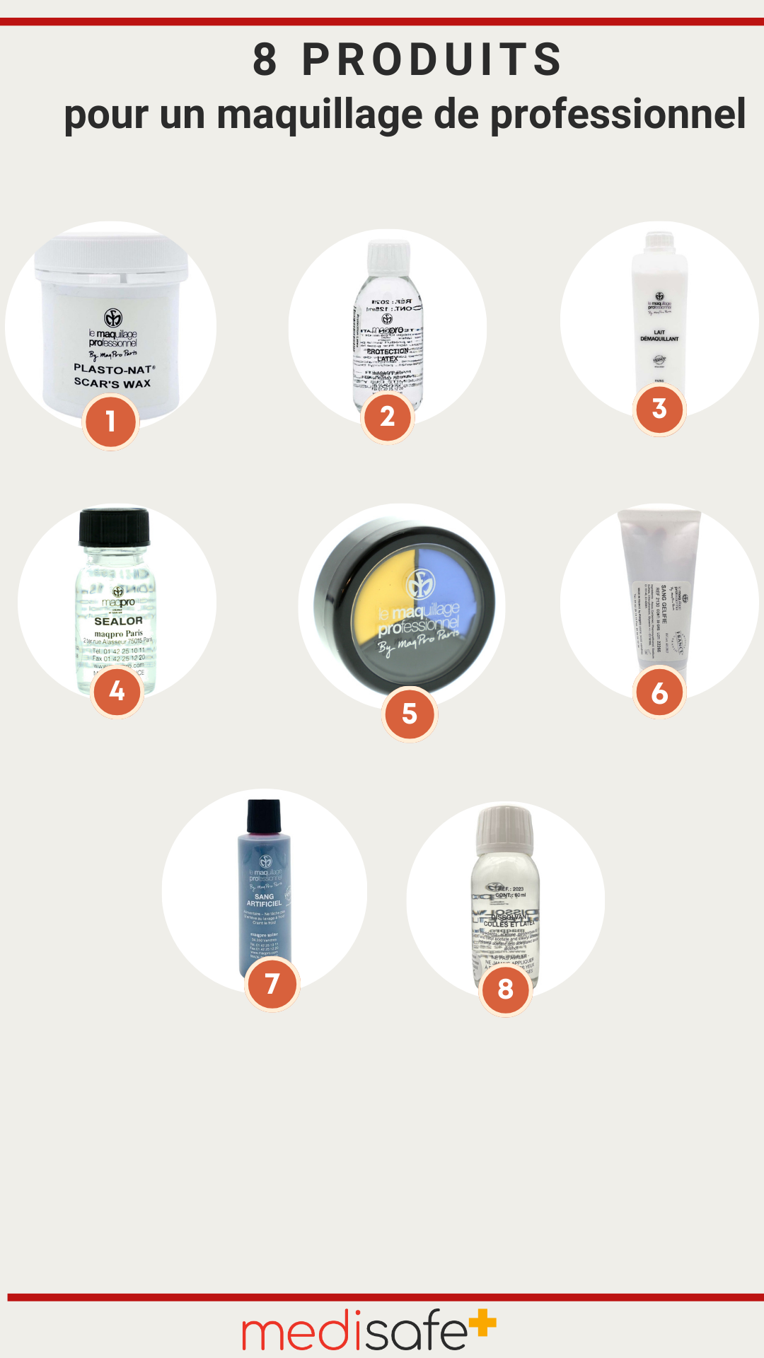 8 produits pour un maquillage de professionnel