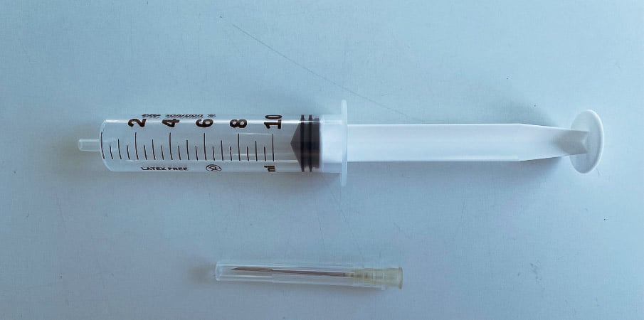 Trois Seringue À Insuline Et Le Flacon Pour Injection, Avec Un