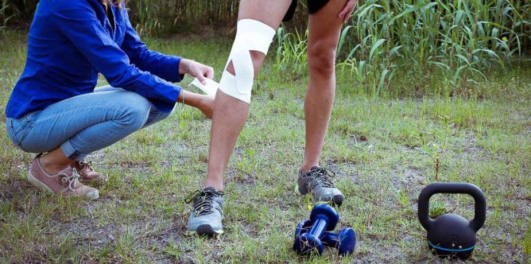 straping sport blessure entorse foulure muscle