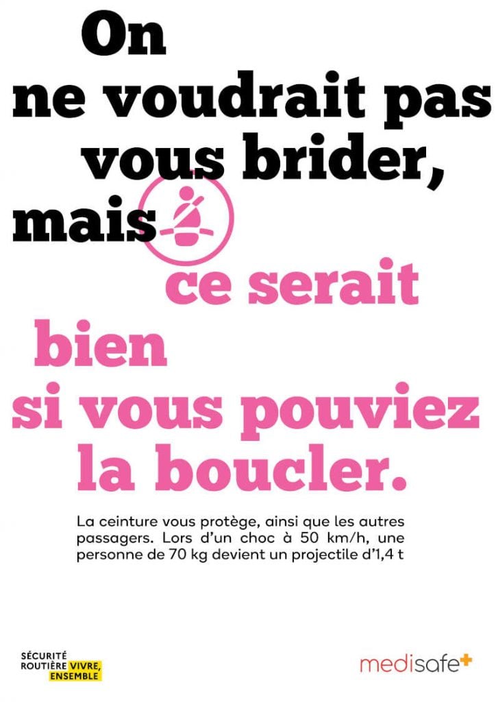 affiche sécurité routière au travail