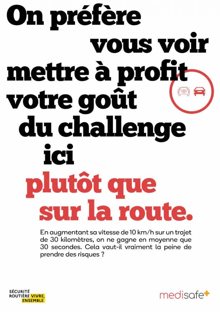 affiche sécurité routière au travail