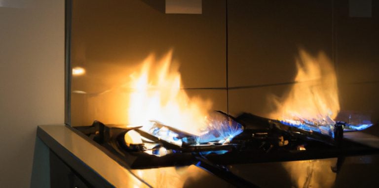 Départ de feu dans une cuisine