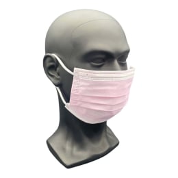 Masques chirurgicaux type IIR roses par 50