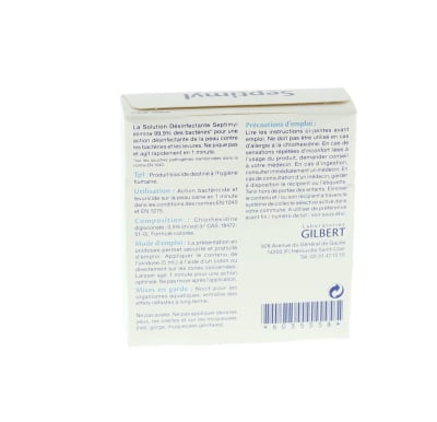 Unidose de chlorhexidine aqueuse stérile de 0,2%