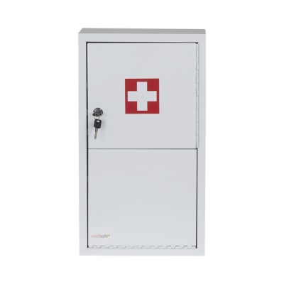 Armoire à pharmacie vide en métal avec plateau 1 porte
