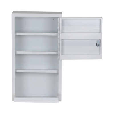 Armoire à pharmacie vide en métal avec plateau 1 porte