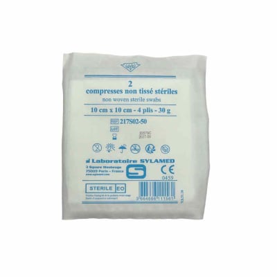 compresses non tissé 30 g/m² 10 x 10 cm