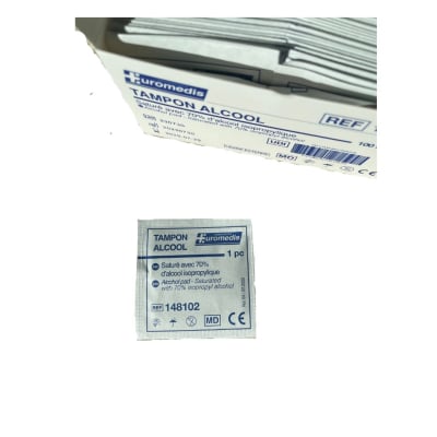 Boîte 100 tampons alcool 70