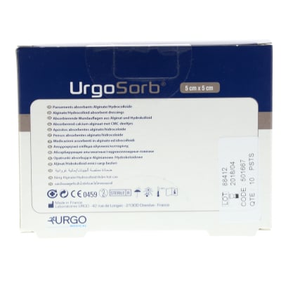 Tampon hémostatique Urgosorb 5 X 5cm
