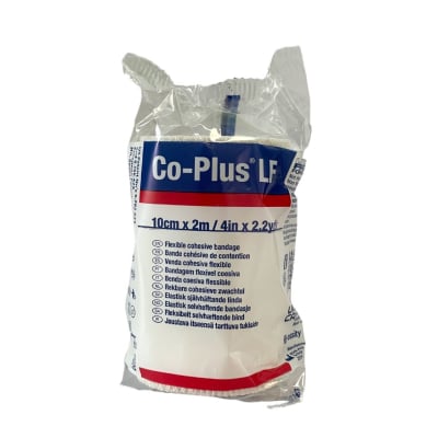 bande cohésive Co-Plus sans latex blanc 10 cm x 2 m