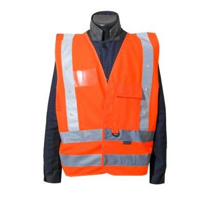 Gilet de sécurité à led orange