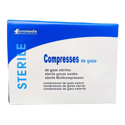 Boite de 100 compresses 7,5 x 7,5cm