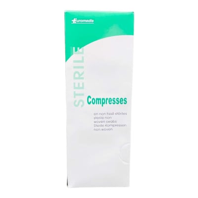 Boite de 100 compresse de non-tisse stérile 5x5cm sachet de 2