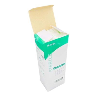 Boite de 100 compresse de non-tisse stérile 5x5cm sachet de 2