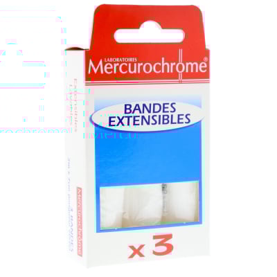 Bandes extensibles 2m x 7cm Mercurochrome
