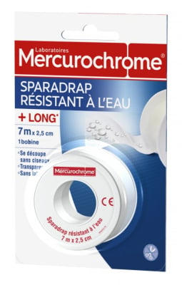 Sparadrap résistant à l’eau Mercurochrome