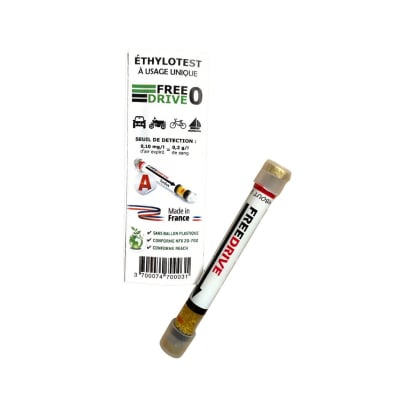 Ethylotest chimique jetable jeune conducteur normes NFX20-702