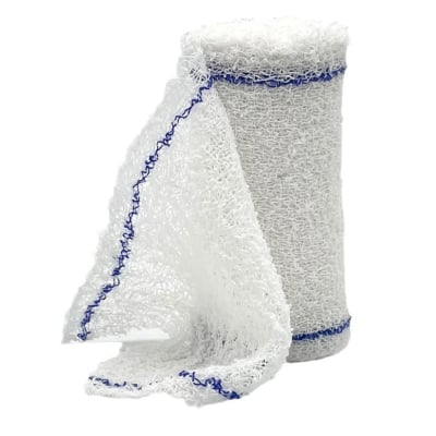 Bandes de crêpe blanche et bleue
