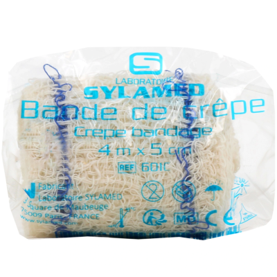 Bande de crêpe 4m x 5 cm blanc