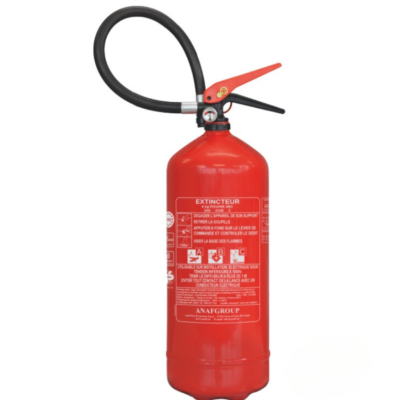 Pack extincteur poudre 6kg et support de transport