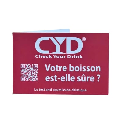 Test de détection antidrogue Check Your Drink