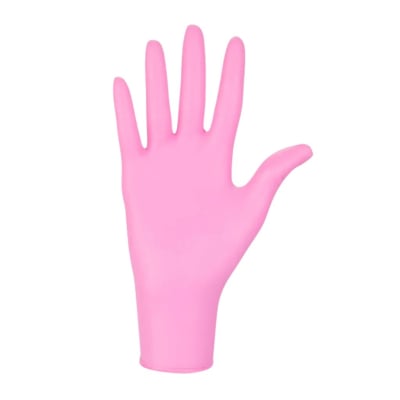 Gants nitrile non poudrés roses AQL 1.0 - boite de 100