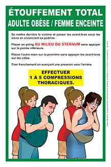Affiche Heimlich pour obèse & femme enceinte