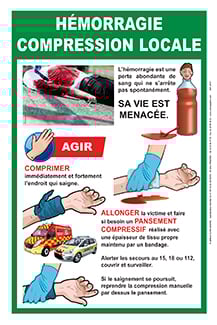 Affiche Hémorragie compression locale