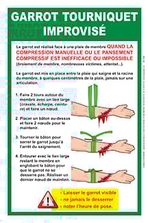 Affiche Garrot improvisé