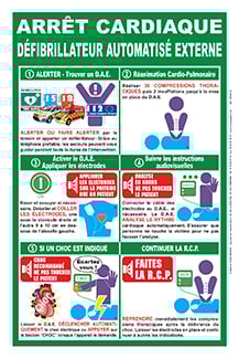 Affiche Défibrillateur