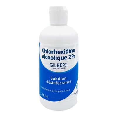 Flacon de chlorhexidine alcoolique 2% 250ml