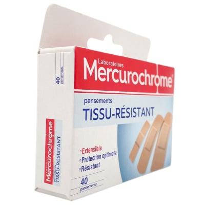 Pansements tissu résistant Mercurochrome