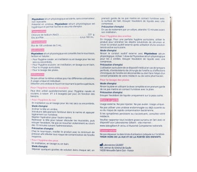 Boite de 100 sérum physiologique