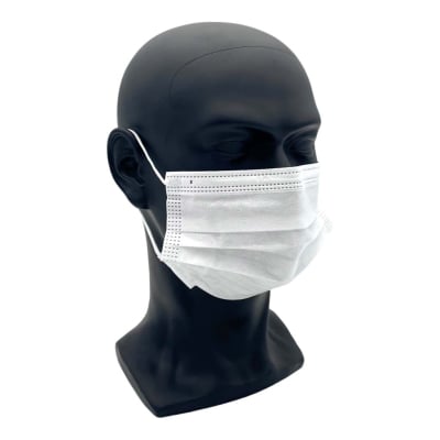 LOT (10 pcs) Masque CHIRURGICAL ADULTE BLANC - 3 couches - jetable