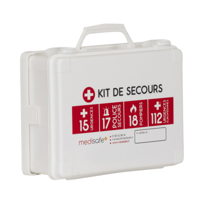 Mallette De Premiers Secours Murale ABS Incassable - Avec Kit De Réanimation Et Fixation Incluse