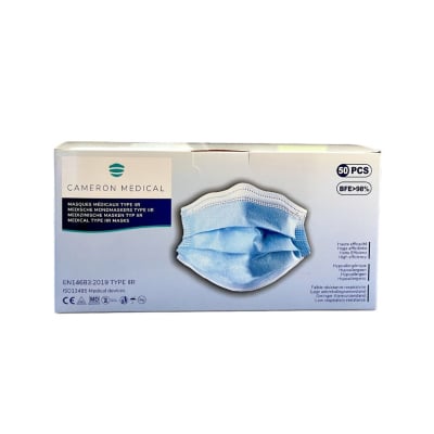 Masques Chirurgicaux Type II Bleus - 50 Masques Jetables pas chers