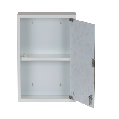 Armoire à pharmacie déco blanche avec étagère