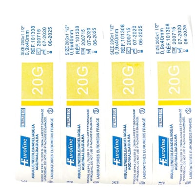Aiguille Eurofine de 18 à 27 G