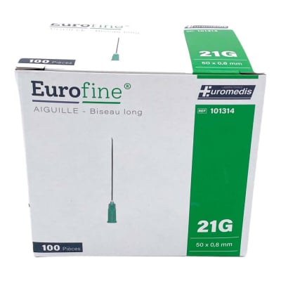 Aiguille Eurofine de 18 à 27 G