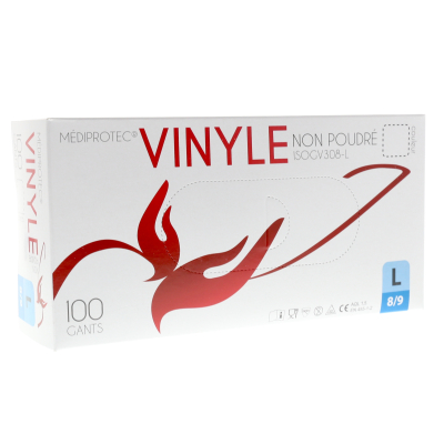 Gants vinyle sans poudre