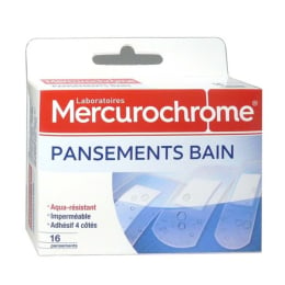 Panachés pansement bain Mercurochrome en boîte de 16