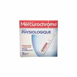Sérum physiologique 5 ml par boîte de 30