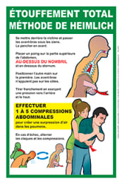 Affiche méthode de Heimlich