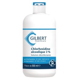 Chlorhexidine alcoolique 2% en flacon de 500 ml