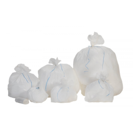 Sac poubelle blanc 5 L en rouleau de 50