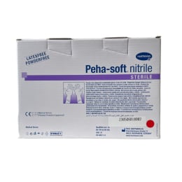 Gants nitriles stériles bleus PEHA-SOFT® boite de 50