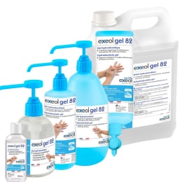 Gel hydroalcoolique Exeol gel 82 100ml à 5L