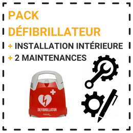 Installation intérieure + 2 maintenances + 1 pack défibrillateur automatique FRED PA-1 Schiller