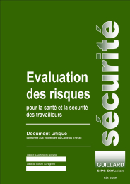 Document unique d'évaluation des risques (définition INRS)