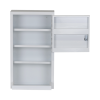 Armoire à pharmacie vide en métal avec plateau 1 porte